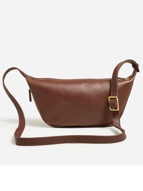 NWT Madewell The Sling Crossbody Bag Genuine Leather Brown "Chocolate Raisin"